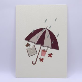 ‘Happy rainy days’ ansichtkaart