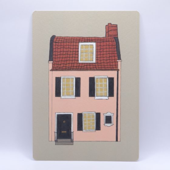 wenskaart-ansichtkaart-nieuw-huis-verhuizing-roze-gefeliciteerd-pastel-hip