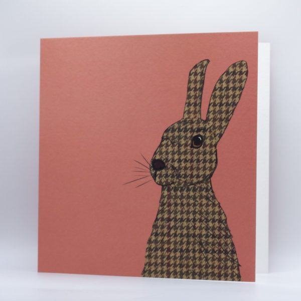 gevouwen kaart, luxe kaart, verjaardagskaart, landleven, konijn, geïllustreerde kaarten